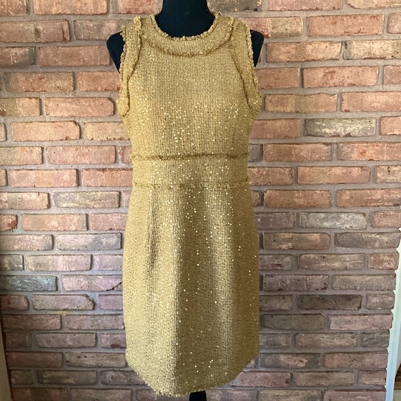 MICHAEL Michael Kors Dresses & Skirts - Michael Michael Kors Sequined Camel Hair Dress 8P NWT